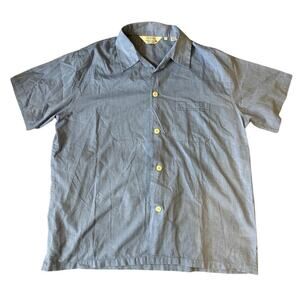 Derek Rose London for Tuttle Golf Men's Blue Button Down Size XL 100% Cotton